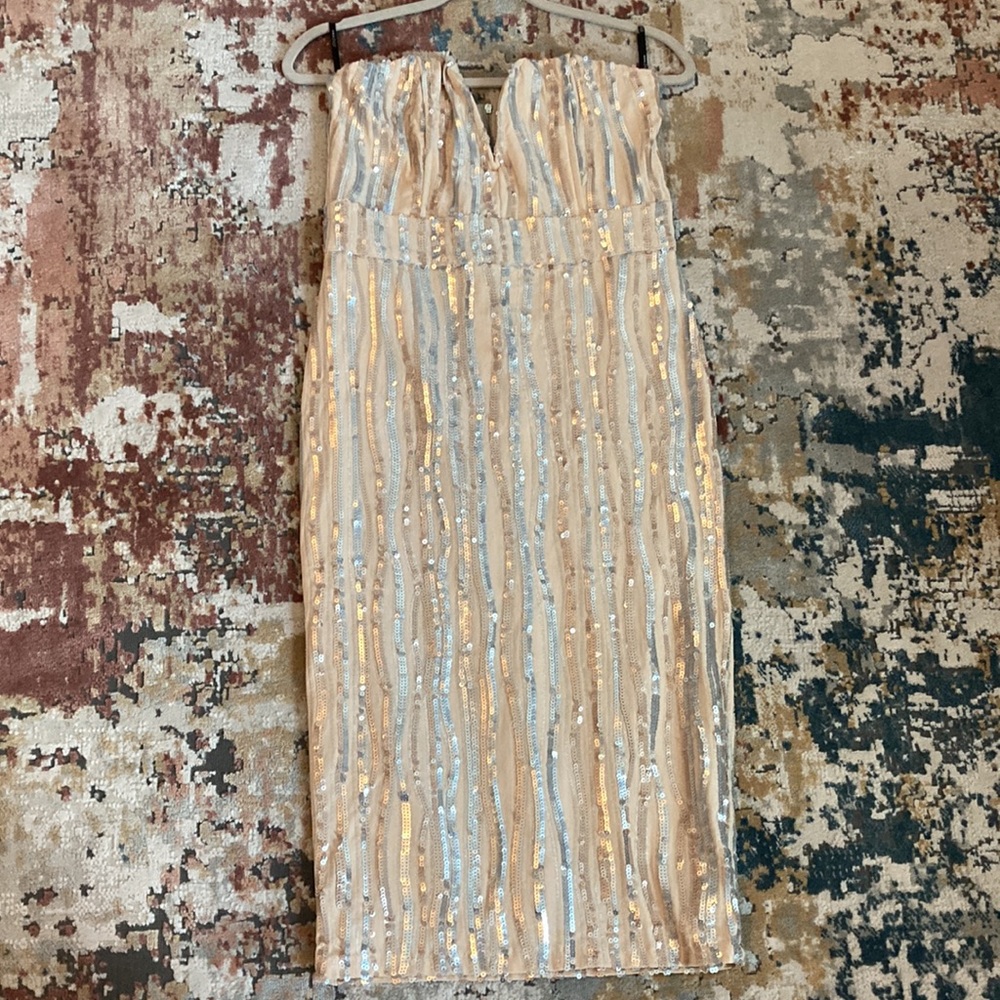ASOS Sequin Strapless Dress